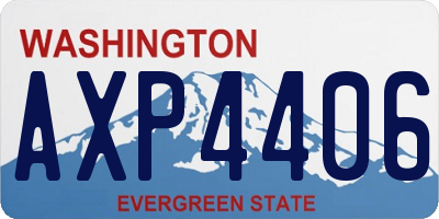 WA license plate AXP4406