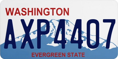 WA license plate AXP4407