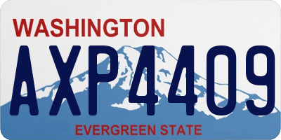 WA license plate AXP4409