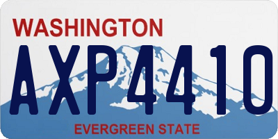 WA license plate AXP4410