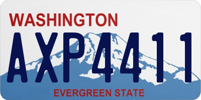 WA license plate AXP4411
