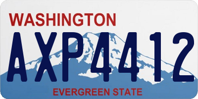 WA license plate AXP4412