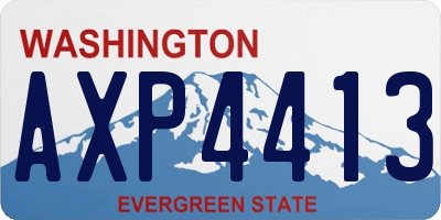 WA license plate AXP4413