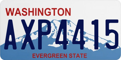WA license plate AXP4415