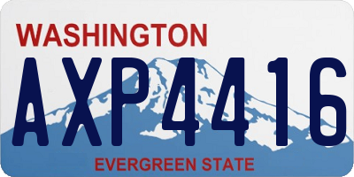 WA license plate AXP4416