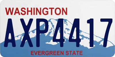 WA license plate AXP4417