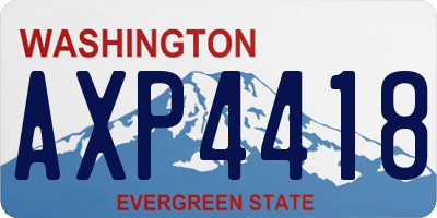 WA license plate AXP4418