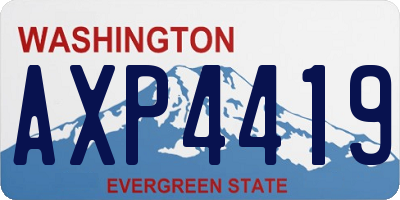 WA license plate AXP4419