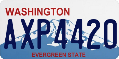 WA license plate AXP4420