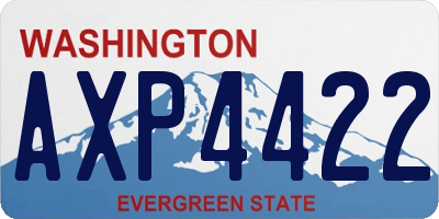 WA license plate AXP4422