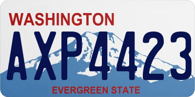 WA license plate AXP4423