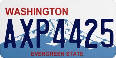 WA license plate AXP4425