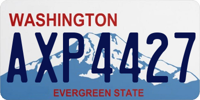 WA license plate AXP4427