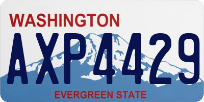 WA license plate AXP4429