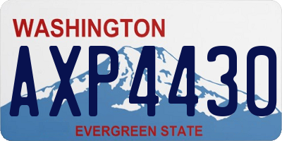 WA license plate AXP4430