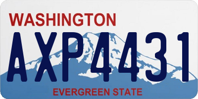 WA license plate AXP4431