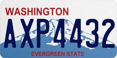 WA license plate AXP4432