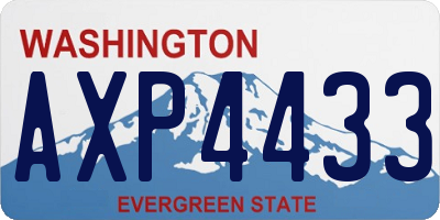 WA license plate AXP4433