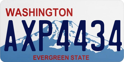 WA license plate AXP4434