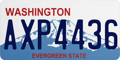 WA license plate AXP4436