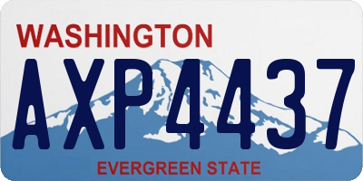WA license plate AXP4437