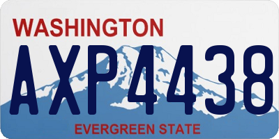 WA license plate AXP4438