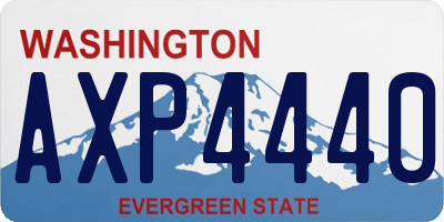 WA license plate AXP4440