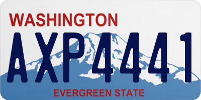 WA license plate AXP4441