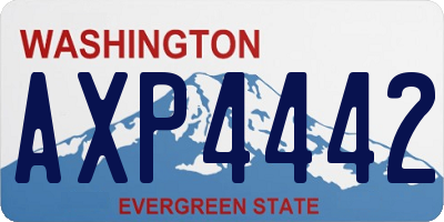 WA license plate AXP4442