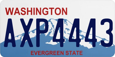 WA license plate AXP4443