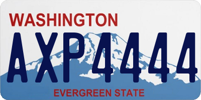 WA license plate AXP4444