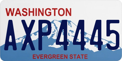 WA license plate AXP4445