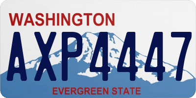 WA license plate AXP4447