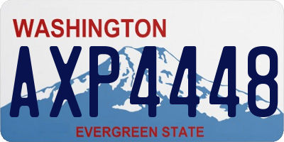 WA license plate AXP4448
