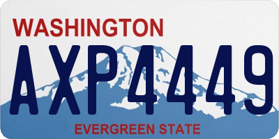 WA license plate AXP4449