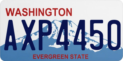 WA license plate AXP4450