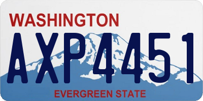 WA license plate AXP4451