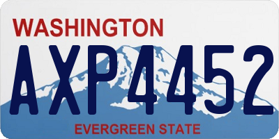 WA license plate AXP4452