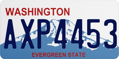 WA license plate AXP4453
