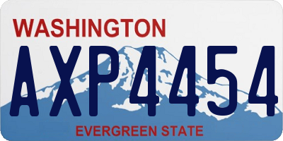 WA license plate AXP4454