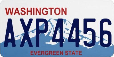 WA license plate AXP4456