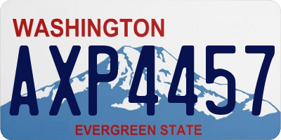 WA license plate AXP4457