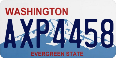 WA license plate AXP4458