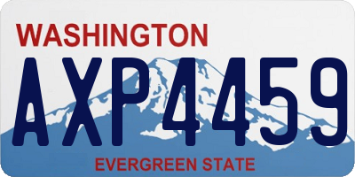 WA license plate AXP4459