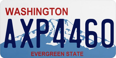 WA license plate AXP4460