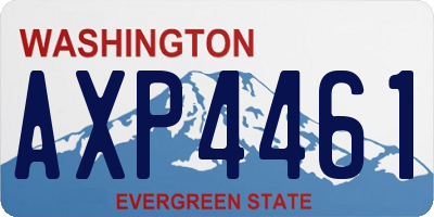 WA license plate AXP4461