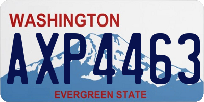 WA license plate AXP4463