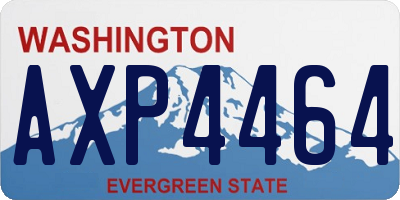 WA license plate AXP4464