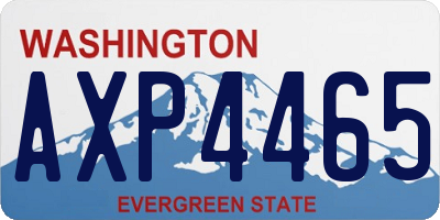 WA license plate AXP4465
