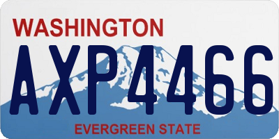 WA license plate AXP4466